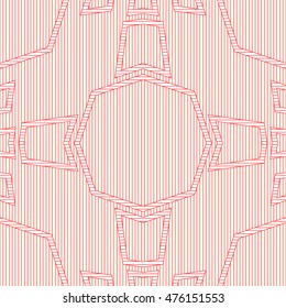  Seamless pattern with symmetric ornament. 