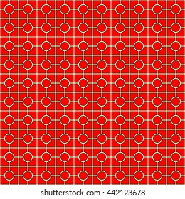 Seamless pattern with symmetric ornament. Abstract repeated geometric figures background. Grill wallpaper. Vector illustration