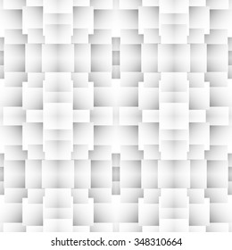 Seamless pattern with symmetric squares. Light, geometric vector background.