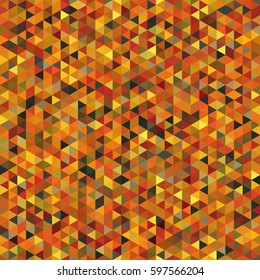 Seamless Pattern of Symmetric Triangles of Autumn Colors. Geometric Continuous Background for Universal Application. Triangular Grid.