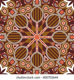 Seamless pattern of symmetrical ornament