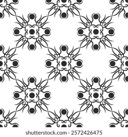 Seamless pattern symmetrical ornament vector