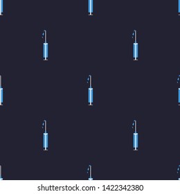 Seamless pattern with syringe icon. Flat style. Health care. Vector illustration for design, web, wrapping paper, fabric, wallpaper.