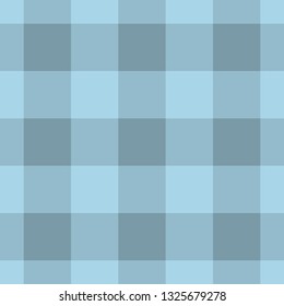 seamless pattern, tablecloth - pastel dark and bright blue tartan
