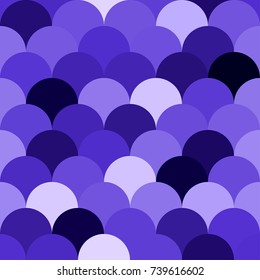 Seamless pattern tail of mermaid, scales of  fish. Layers of circles, arcs. - Stock vector