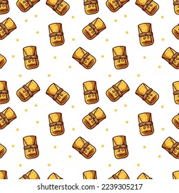 SEAMLESS PATTERN OF TAMALES LATINA FOOD