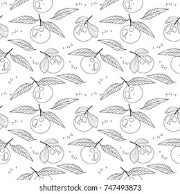 Seamless pattern with tangerines can be used for linen, design fabric, textile and more creative ideas.