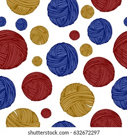 Seamless pattern of tangles of thread