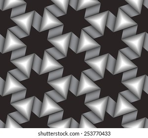 Seamless pattern. Seamless pattern with tape. Six pointed star.