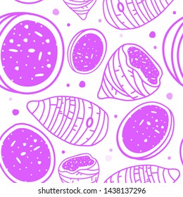 Seamless pattern taro on white background. Vector illustration.