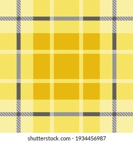 Seamless pattern tartan background. Color trend of the year 2021, Yellow and Gray. Textured for fabric pattern, tile, book cover, poster, flyer, magazine, packaging, plaid, wall. Vector illustration.