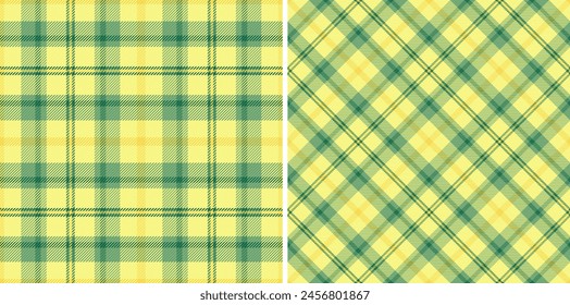 Seamless pattern tartan of check vector plaid with a fabric textile background texture set in summer colors.