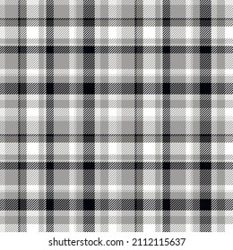 Seamless pattern of tartan plaid. Repeatable background with check fabric texture. Vector backdrop of striped textile