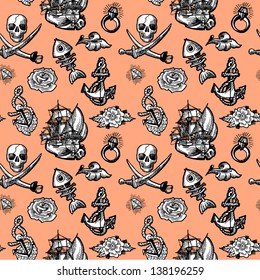 seamless pattern tattoo