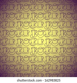 Seamless pattern. Tea party theme.