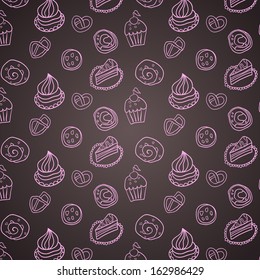 Seamless pattern. Tea party theme.