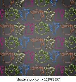 Seamless pattern. Tea party theme.