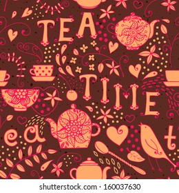 Seamless pattern - Tea Time