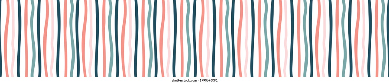 Seamless pattern with teal and pink stripes