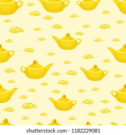 seamless pattern with teapots, vector illustration