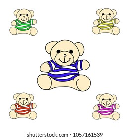 seamless pattern with teddy bear. vector illustration
