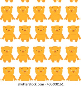 Seamless pattern with teddy bear vector illustration