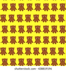 Seamless pattern with teddy bear vector illustration