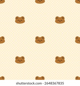 seamless pattern with teddy bears, fabric pattern, gift wrapping paper 