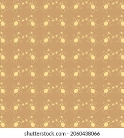 A seamless pattern with teddy bears on brown background, vector illustration, eps 10