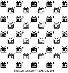 Televisión sin foco sobre fondo blanco