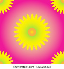 Seamless Pattern Template Logo Flower 06