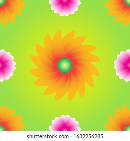 Seamless Pattern Template Logo Flower 05
