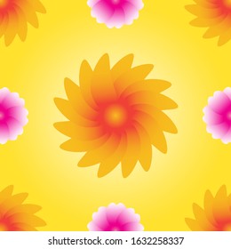 Seamless Pattern Template Logo Flower 09