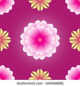 Seamless Pattern Template Logo Flower 41