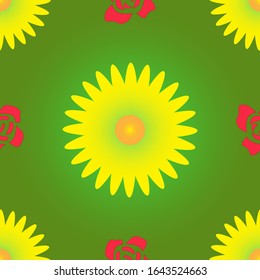 Seamless Pattern Template Logo Flower 55