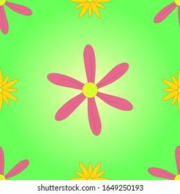 Seamless Pattern Template Logo Flower 90