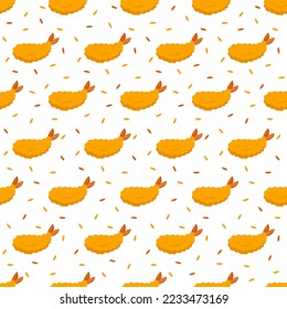 Seamless pattern with Tempura, for decoration