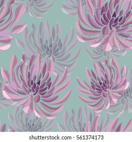 seamless pattern with tender flowers