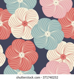 Seamless  pattern with tender flowers can be used for wallpaper, cards, web pages, textile, linen, tile and more creative designs.