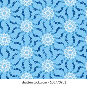 seamless pattern from tendril blue flowers delphinium