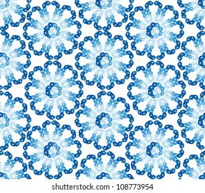 seamless pattern from tendril blue flowers delphinium