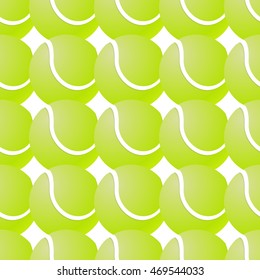 Seamless pattern of tennis balls