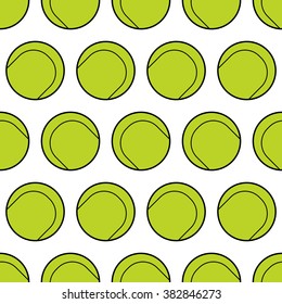 Seamless pattern with tennis balls.  Background for sports design