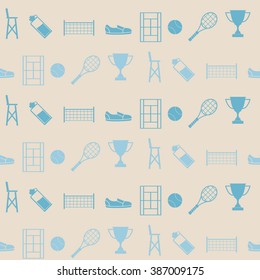 Seamless pattern with tennis icons for your design