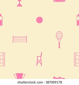 Seamless pattern with tennis icons for your design