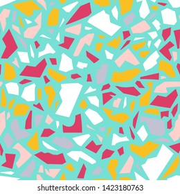 Seamless pattern with terrazzo ornament