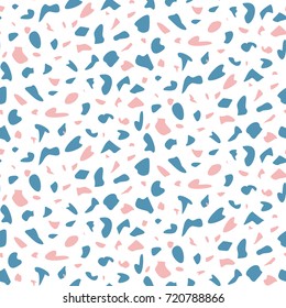 Seamless pattern in terrazzo style. Vector abstract background