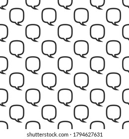 seamless pattern of text frames background. Chat bubble. Stock vector illustration isolated on white background