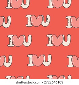 Patrón sin fisuras con el texto "Te amo"