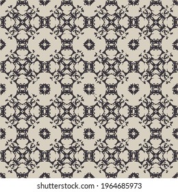 Seamless pattern for textile and design. Abstract Geometric Black and Beige texture background